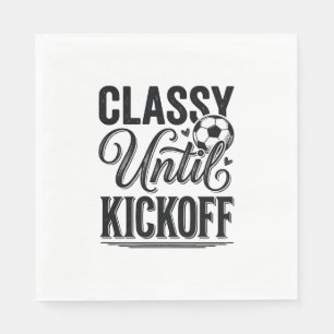 Klasse tot Kickoff Voetbal Vintage T-shirt Ontwerp Servet