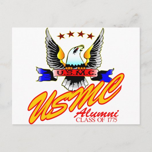 Klasse van 1775 USMC Alumni Eagle Briefkaart (Voorkant)