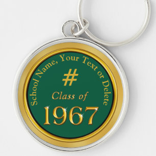 Klasse van 1967 Reunion Gifts Your KLEUREN en TEKS Sleutelhanger