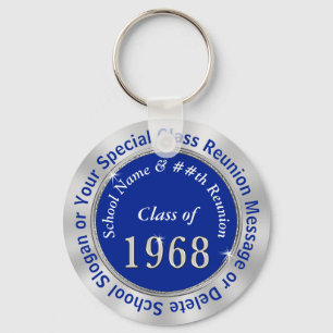 Klasse van 1968 Gifts Personalized 2 Tekstdozen Sleutelhanger
