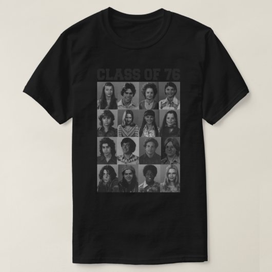 Klasse van 1976, gedempt en samengevat t-shirt (Design voorkant)