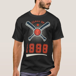 Klasse van 1998 School Afstuderen Baseball Player T-shirt