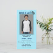 Klasse van 2011 Afstuderen Fotokaart Blue Shadow (Staand voorkant)