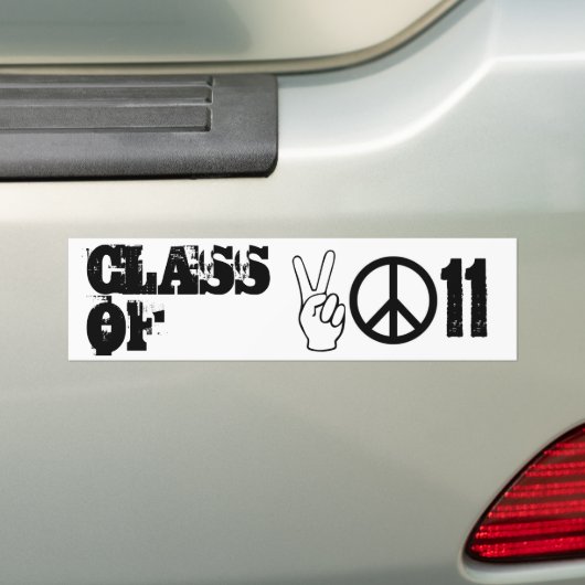 KLASSE VAN 2011 BUMPERSTICKER (Op auto)