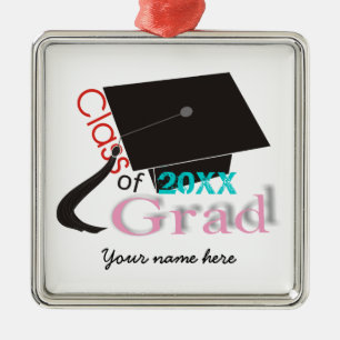 Klasse van 2012 Afstudeerder Graduation cap aangep Metalen Ornament