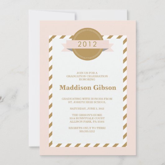 Klasse van 2012 - Afstuderen viering Kaart (Voorkant)