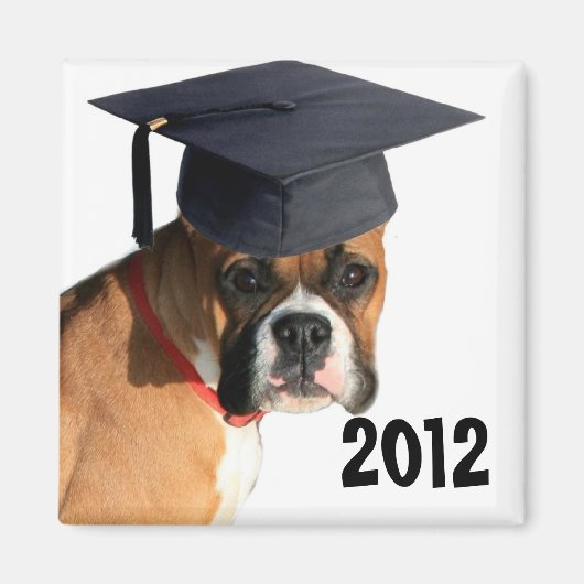 Klasse van 2012 Boxer afstuderen magneet (Voorkant)