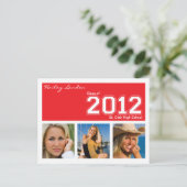 Klasse van 2012 Graduation Invitation Briefkaart | (Staand voorkant)