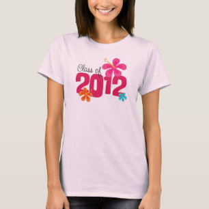 Klasse van 2012 Hibiscus Afstuderen T-shirt