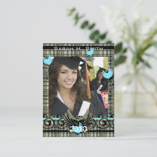 Klasse van 2012 Senior foto afstuderen uitnodiging (Staand voorkant)