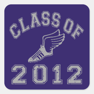 Klasse van 2012 Spoor en Veldgrijs 2 Vierkante Sticker