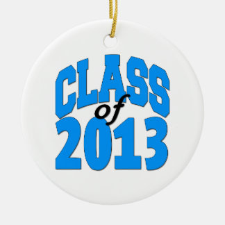 Klasse van 2013 (blauw) keramisch ornament