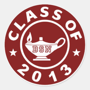 Klasse van 2013 BSN Ronde Sticker