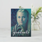 KLASSE VAN 2014 AFSTUDEREN FOTO INVITE KAART (Staand voorkant)