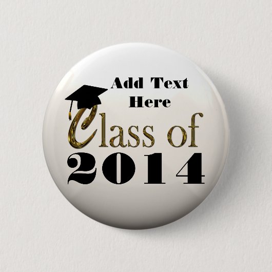Klasse van 2014 of een jaar Afstuderen Button (Voorkant)