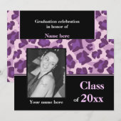 Klasse van 2015 afstuderen luipaard foto kaart (Voorkant / Achterkant)