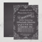 Klasse van 2015 krijtbord zwart wit afstuderen kaart (Voorkant / Achterkant)