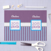 Klasse van 2015 of JAAR Aangepaste Paarse aanteken Tissuepapier (Craft)