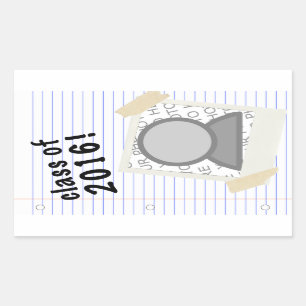 klasse van 2016 rechthoekige sticker