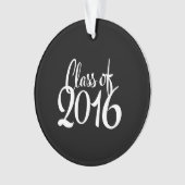 Klasse van 2016 Retro Typografie-Afstuderen Ornament (voorkant)