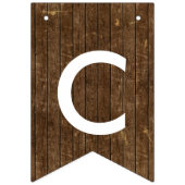 Klasse van 2016 Six Photo Rustic Wood White Text Vlaggetjes (Tweede vlag)