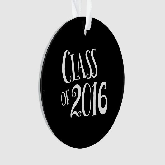 Klasse van 2016 Zwart-wit handschrift Ornament (voorkant)