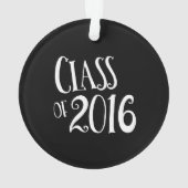 Klasse van 2016 Zwart-wit handschrift Ornament (achterkant)