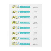 Klasse van 2017 afstuderen aqua, gele moderne bloe (Vel)