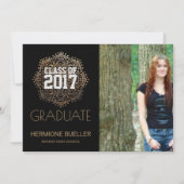 Klasse van 2017 Boho Mandala | Foto Afstuderen Kaart (Voorkant)