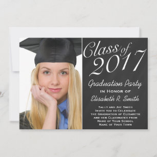 Klasse van 2017 Graduation Party Chalkboard Portre Kaart