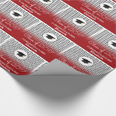 Klasse van 2017 Zigzag Red Persoonlijk Afstuderen Cadeaupapier (Hoek)