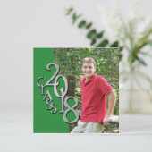 Klasse van 2018 Afstuderen Foto in Groen Kaart (Staand voorkant)