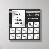 Klasse van 2018 K-12 Foto Keepsake Canvas Afdruk (Voorkant)