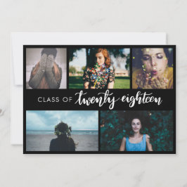 Klasse van 2018 | Modern Black Afstuderen vijf fot Kaart