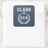 Klasse van 2018 vierkante sticker (Tas)