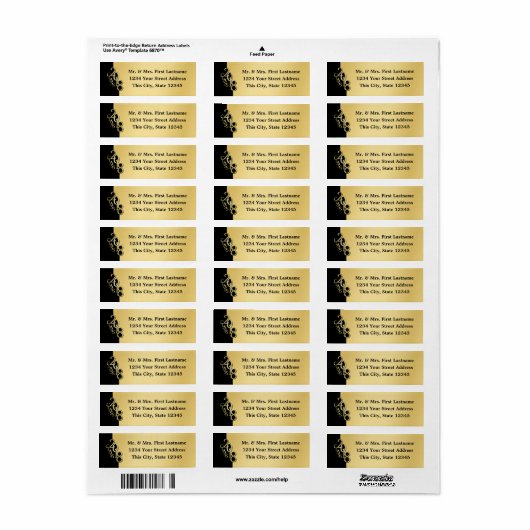 Klasse van 2018 Zwart en Goud Afstuderen Etiket (Full Sheet)