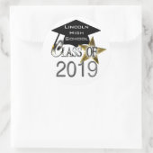 Klasse van 2019 Afstuderen afdichtingen Ronde Sticker (Tas)