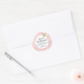 Klasse van 2019 Blush Pink Rose Bloemen Afstuderen Ronde Sticker (Envelop)