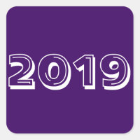 Klasse van 2019 Paarse Vierkante Sticker door Janz