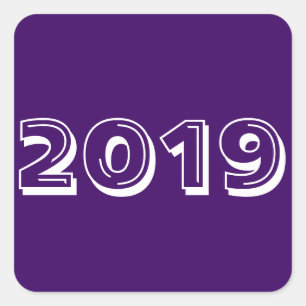 Klasse van 2019 Paarse Vierkante Sticker door Janz