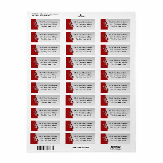 Klasse van 2019 Zilver en Rood Afstuderen Etiket (Full Sheet)