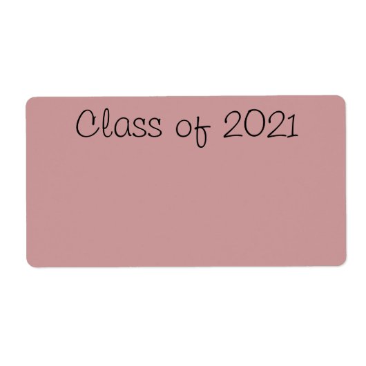 Klasse van 20201 etiket (Voorkant)
