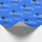 Klasse van 2020 Afstudeerder | Blauw Cadeaupapier (Hoek)
