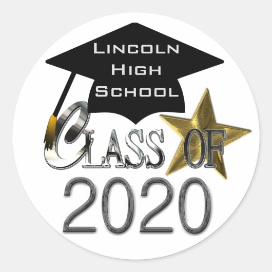 Klasse van 2020 Afstuderen afdichtingen Ronde Sticker (Voorkant)