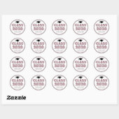 Klasse van 2020 Afstuderen Favor (Maroon / Zwart) Ronde Sticker (Vel)