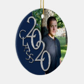 Klasse van 2020 Afstuderen Foto Keepomwille Silver Keramisch Ornament (Rechts)