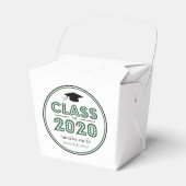 Klasse van 2020 Afstuderen gunstboxen (smaragd) Bedankdoosjes (Voorkant Zijde)