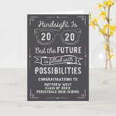 Klasse van 2020 Afstuderen Hindsight is 2020 Kaart (Gele Bloem)
