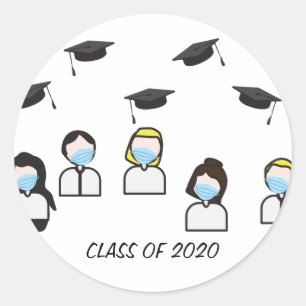 Klasse van 2020 Afstuderen Ronde Sticker