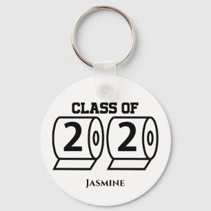 Klasse van 2020 Funny Toilet Paper Afstuderen Seni Sleutelhanger